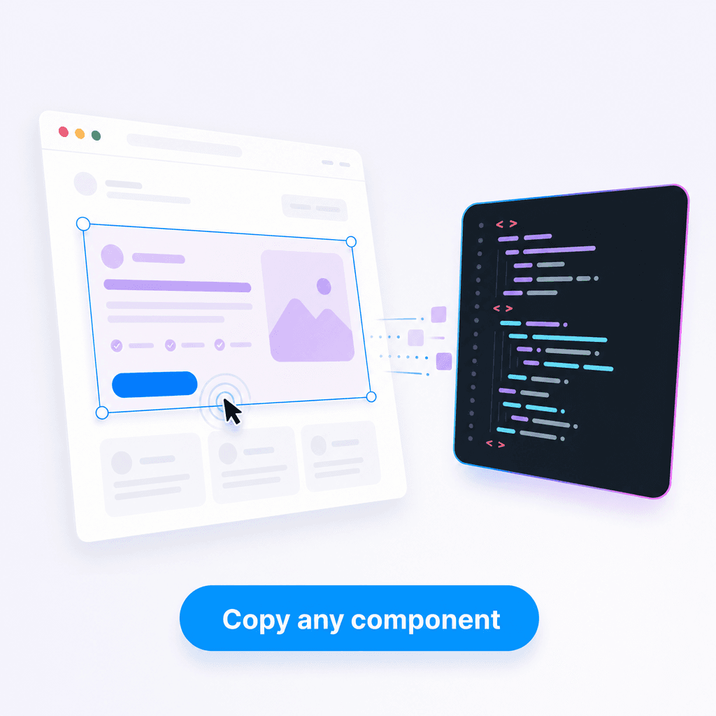 How to copy a UI component from any website