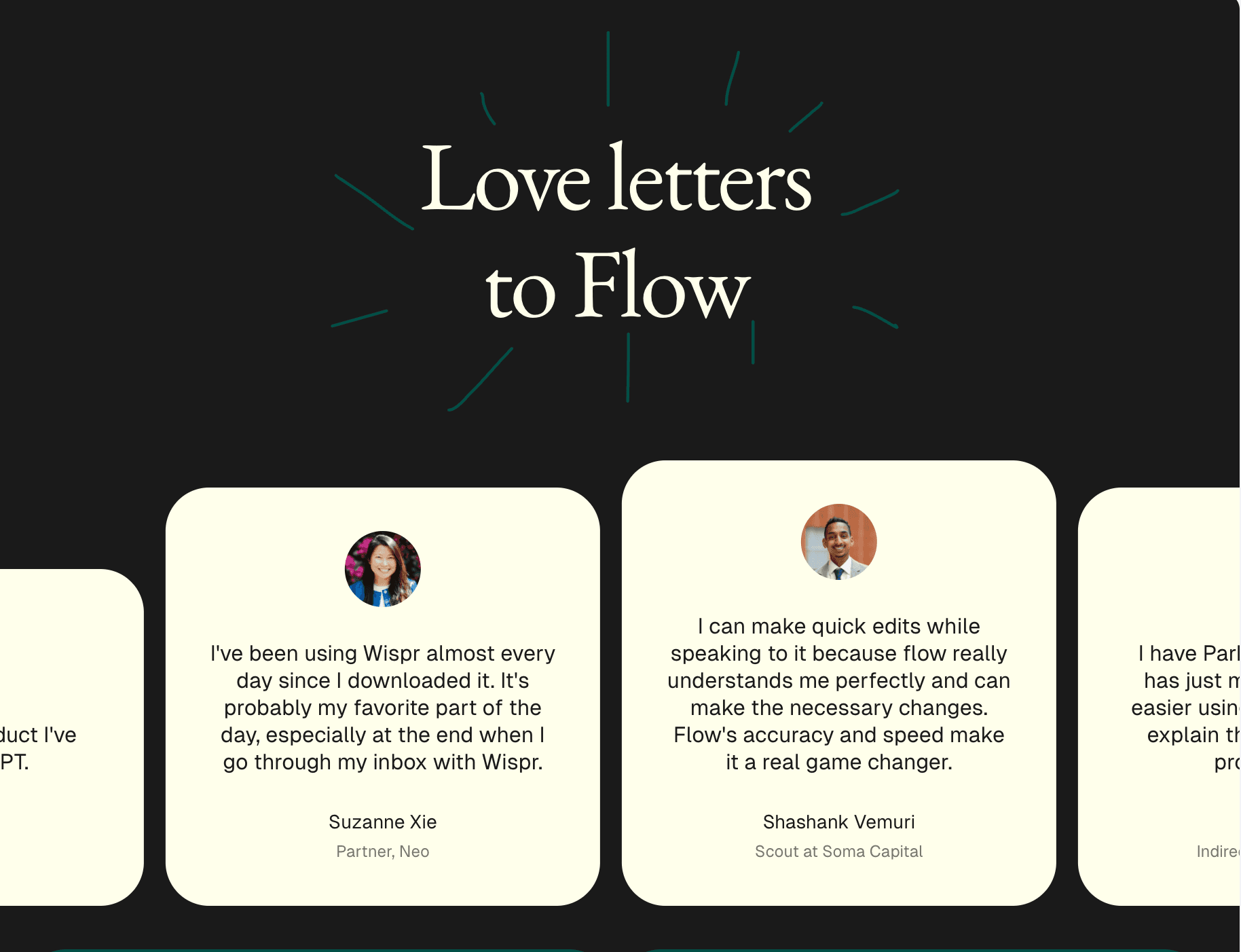 Flow testimonials